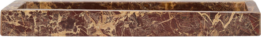 Michael genuine marble tray by Meridian Furniture, showcasing a sleek rectangular tray with polished marble surface and gold-tone handles.