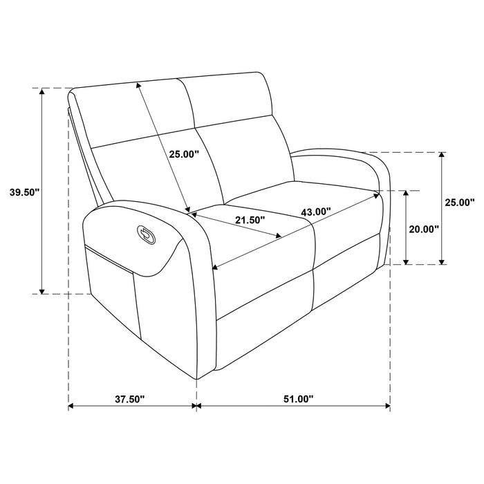 Hamilton Chenille Manual Reclining Loveseat Charcoal Grey