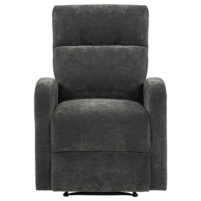 Hamilton Chenille Manual Recliner Charcoal Grey