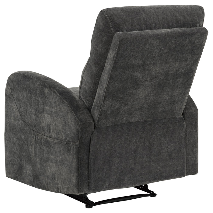 Hamilton Chenille Manual Recliner Charcoal Grey