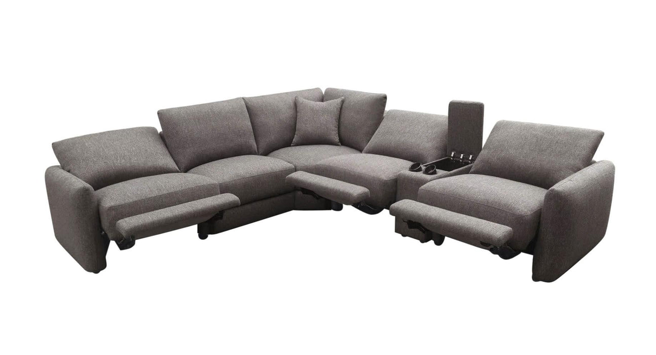 Valle Contemporary Armless Power Recliner Module Mocha
