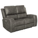 Brickston Triple Power Reclining Loveseat in charcoal by CoasterEveryday