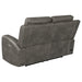 Charcoal CoasterEveryday Brickston triple power reclining loveseat with padded seats and dual recliners