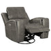 Brickston triple power swivel glider recliner in charcoal by CoasterEveryday