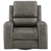 Brickston triple power swivel glider recliner in charcoal by CoasterEveryday