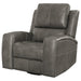 Brickston Triple Power Swivel Glider Recliner in charcoal by CoasterEveryday