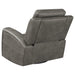 Charcoal Brickston Triple Power Swivel Glider Recliner by CoasterEveryday