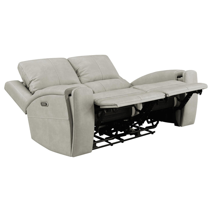 Brickston Triple Power Reclining Loveseat Mushroom