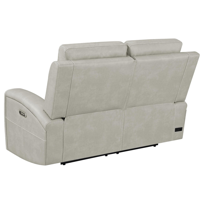 Brickston Triple Power Reclining Loveseat Mushroom