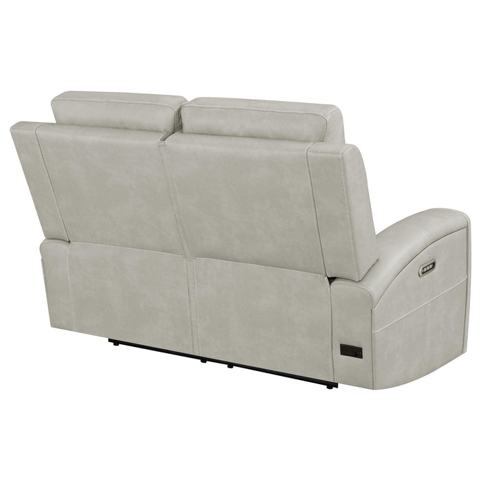 Brickston Triple Power Reclining Loveseat Mushroom