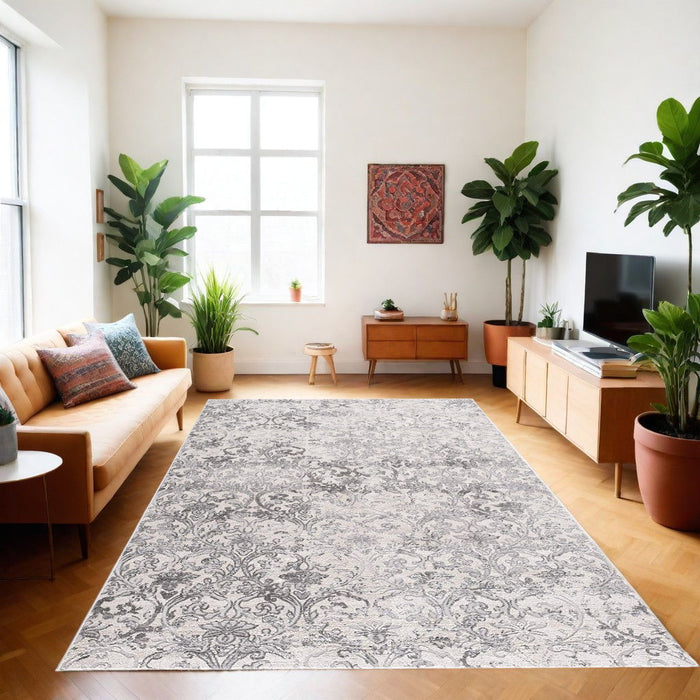8' x 11' Toile Power Loom Area Rug - Cream