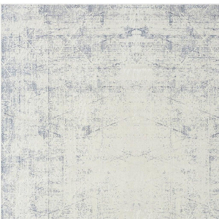 8' X 10' Abstract Washable Non Skid Area Rug (534018) - Blue / Gray