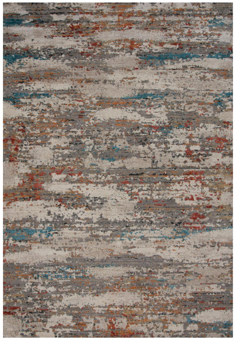10' X 13' New Zealand Lambs Wool Abstract Hand Carved Handmade Area Rug (747604) - Gray / Beige / Orange / Red / Blue