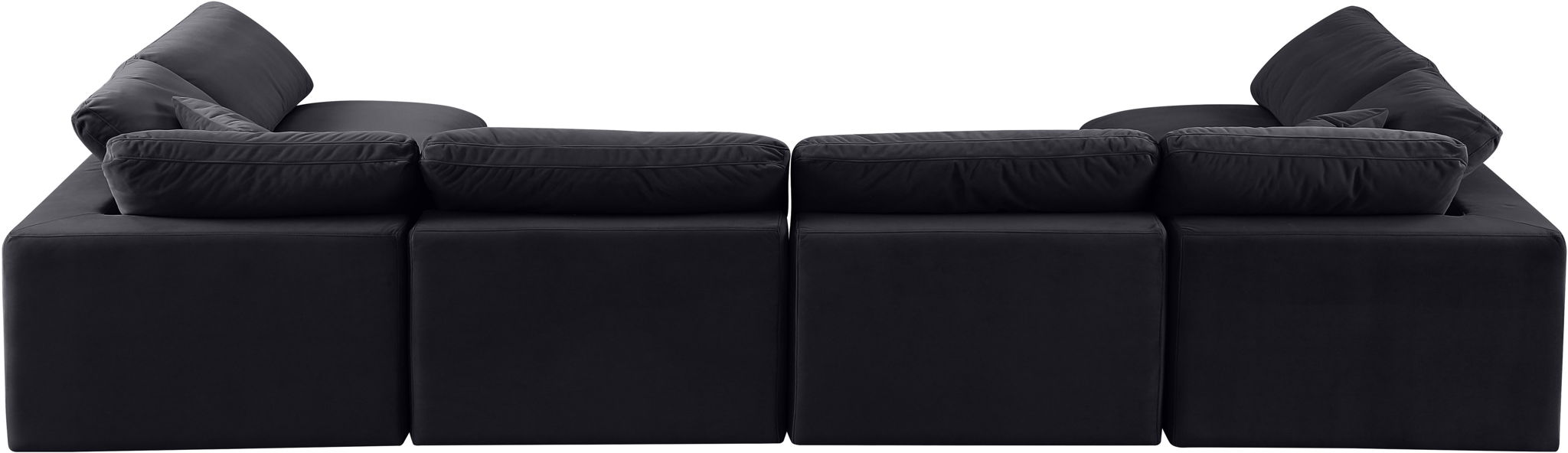 Comfy - 6 Piece Velvet Modular Armless Sectional