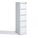 Giga steel vertical filing cabinet with lock, designed for A4, legal, and letter size documents, featuring multiple drawers.
