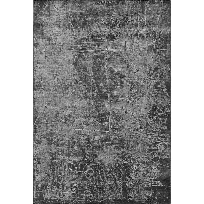 10' X 14' Abstract Washable Area Rug With UV Protection (649030) - Gray / Ivory