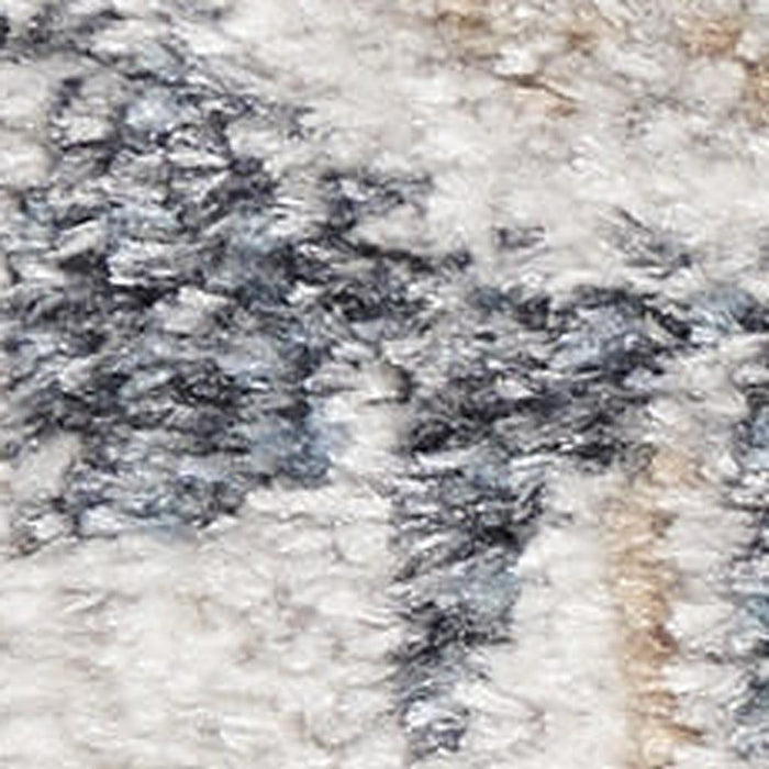 7' X 9' Floral Distressed Area Rug (556350) - Tan