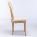 Set of 2 Giga French-style solid wood frame antique dining chairs with fabric-backed upholstered seats, showcasing elegant craftsmanship.