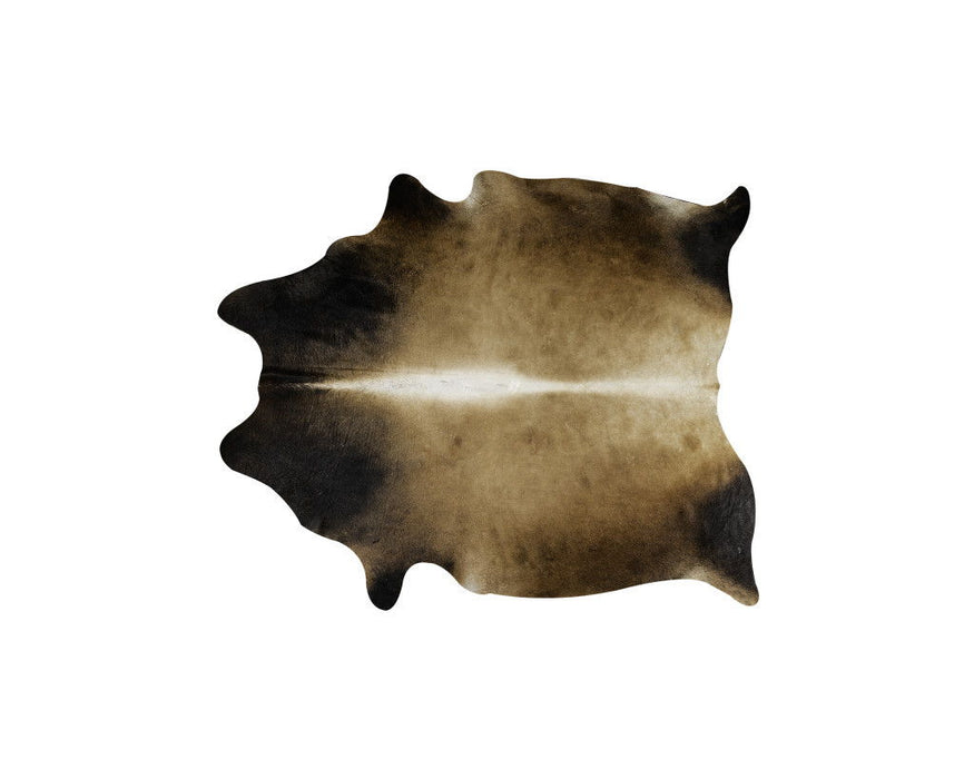 5' x 7' Genuine Cowhide Hand Knotted Area Rug - Tan