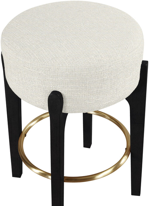 Torino - Backless Counter Stool With Brushed Black Base (Set of 2)