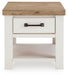 Rectangular cocktail table from Signature Design by Ashley, featuring a sleek wooden surface and modern design.