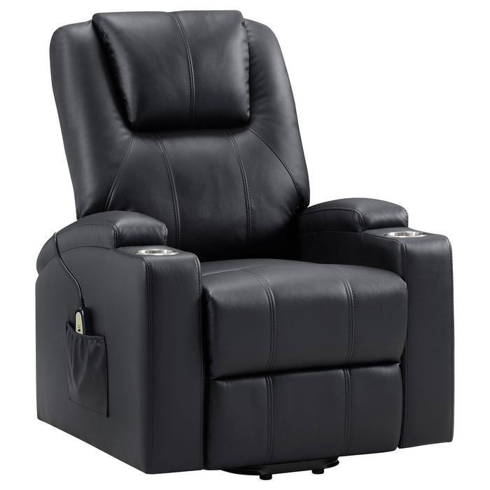 Armstrong Faux Leather Power Lift Massage Recliner Espresso
