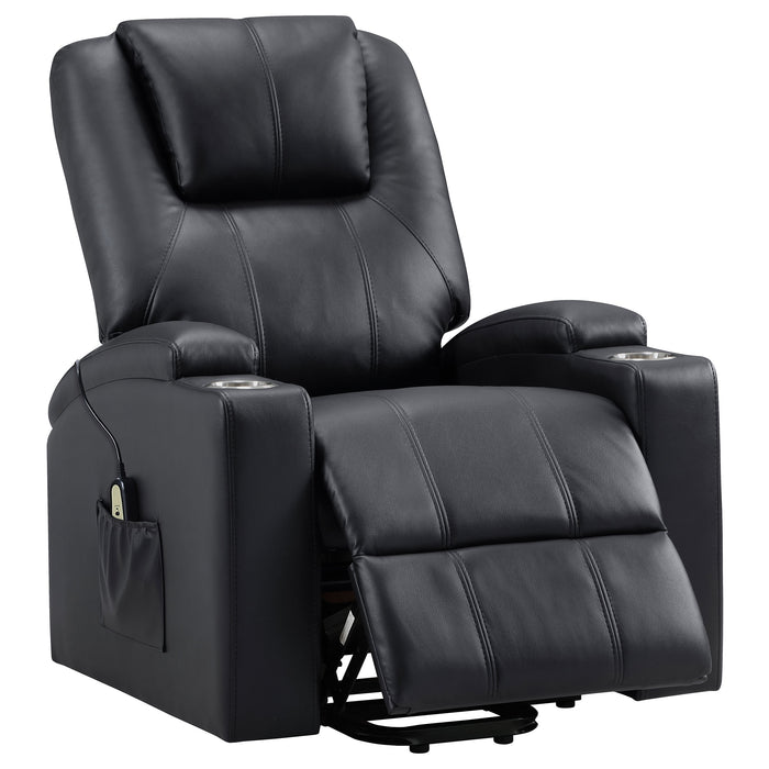 Armstrong Faux Leather Power Lift Massage Recliner Espresso