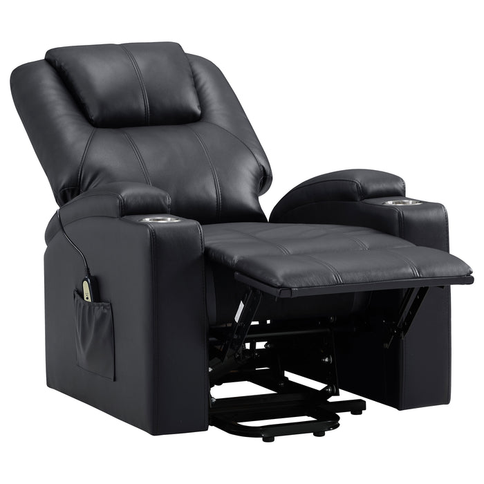 Armstrong Faux Leather Power Lift Massage Recliner Espresso