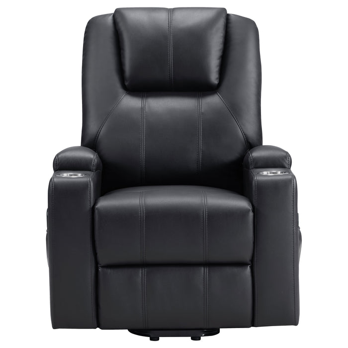Armstrong Faux Leather Power Lift Massage Recliner Espresso