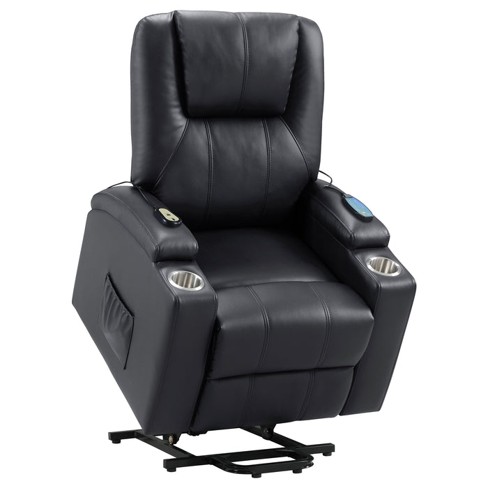 Armstrong Faux Leather Power Lift Massage Recliner Espresso