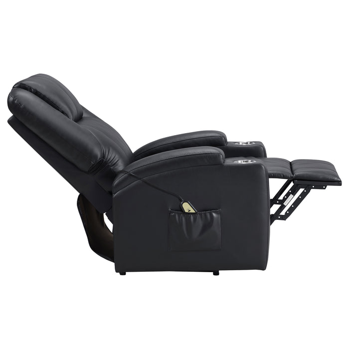 Armstrong Faux Leather Power Lift Massage Recliner Espresso