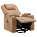 Armstrong camel faux leather power lift massage recliner with channel stitching by CoasterEveryday