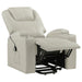 Ivory Armstrong channel-stitched faux leather power lift massage recliner by CoasterEveryday