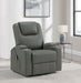 Armstrong grey faux leather power lift massage recliner with channel stitching by CoasterEveryday