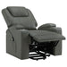 Armstrong CoasterEveryday grey faux leather power lift massage recliner with channel stitching