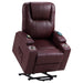 CoasterEveryday Armstrong wine faux leather power lift massage recliner with channel stitching