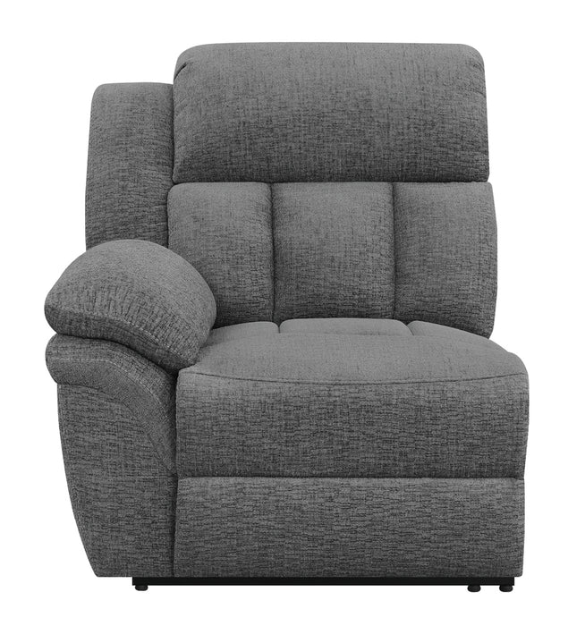 Bahrain Upholstered LAF Recliner Charcoal