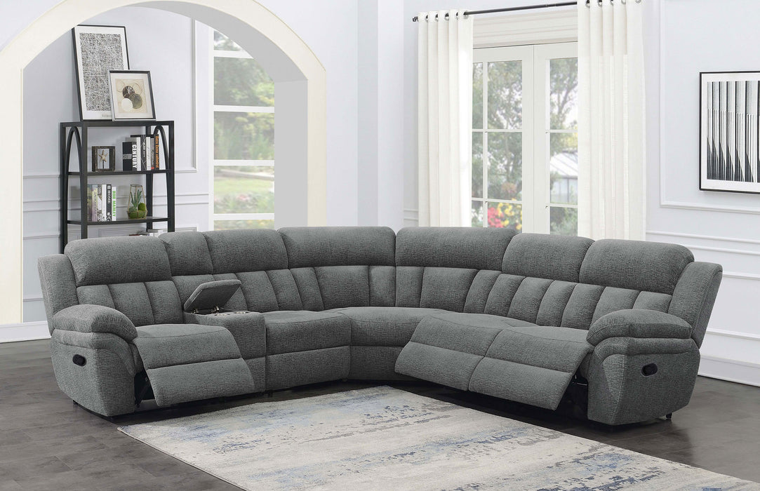 Bahrain 6-piece modular reclining sectional sofa in charcoal by CoasterEssence