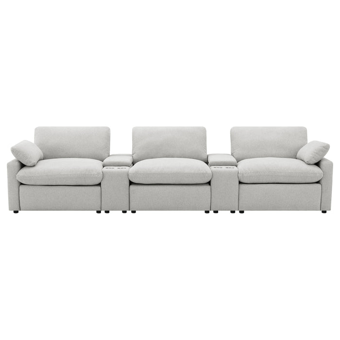 Collins 5-Piece Power Reclining Home Theater Seating Grey