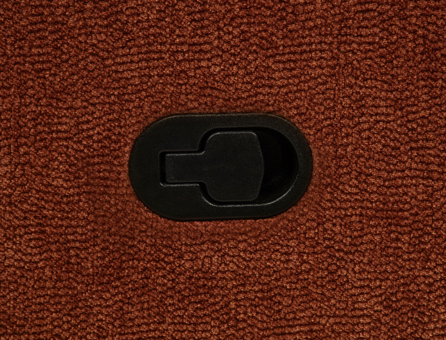 Navarro Chenille Upholstered Reclining Sofa Burnt Orange