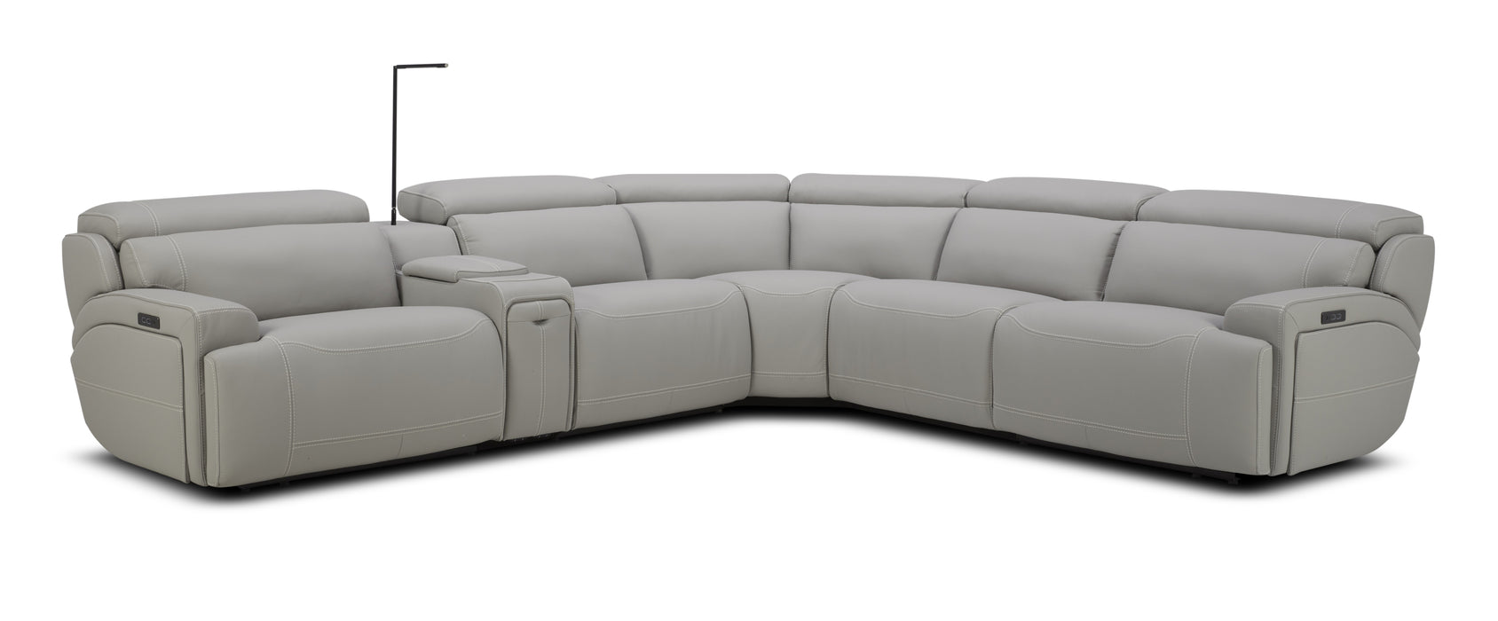 J & M Furniture 6095B Sectional Color U756043 in Grey