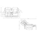 CoasterEveryday Rojas dual power reclining loveseat in black with Bluetooth and LED lighting