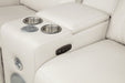 CoasterEveryday Rojas greige 2-piece dual power reclining sofa set with drop-down console