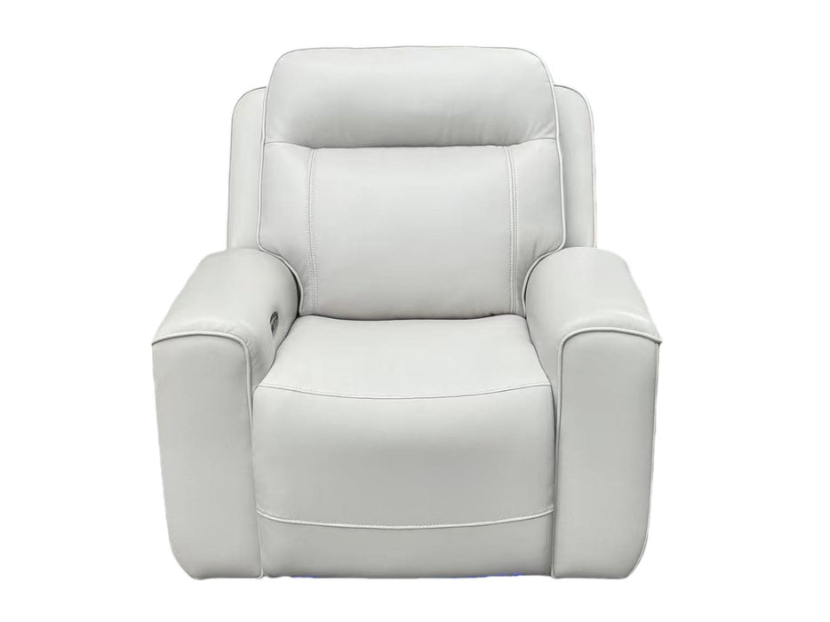 Rojas Dual Power Recliner with Cupholder Storage and LED Lighting Greige
