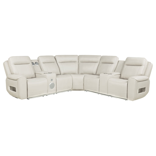 Rojas 3-piece dual power L-shaped sectional sofa with Bluetooth in greige by CoasterEveryday