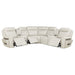 CoasterEveryday Rojas 3-piece dual power L-shaped sectional sofa in greige with Bluetooth controls