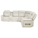 CoasterEveryday Rojas 3-piece dual power L-shaped sectional sofa in greige with Bluetooth controls