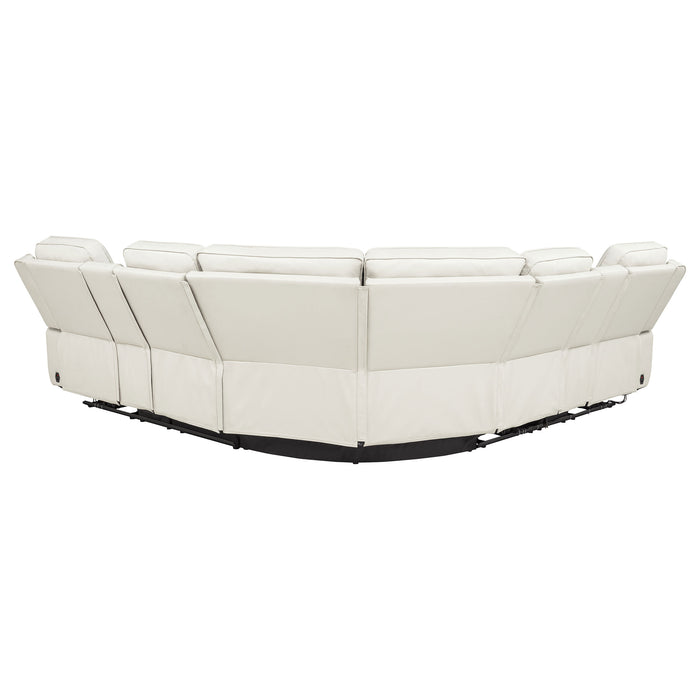 Rojas 3-piece dual power L-shaped sectional sofa with Bluetooth in greige by CoasterEveryday