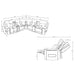 Rojas 3-piece dual power L-shaped sectional sofa with Bluetooth in greige by CoasterEveryday