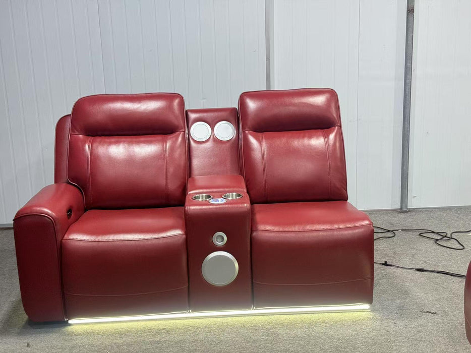 HP0426 Power 2 Reclining Sectional Red